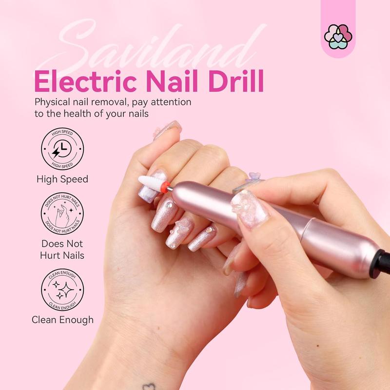 Electric Nail Drill - Electric Nail File Efile Nail Drill Professional Manicure with 6PCS Nail Drill Bits