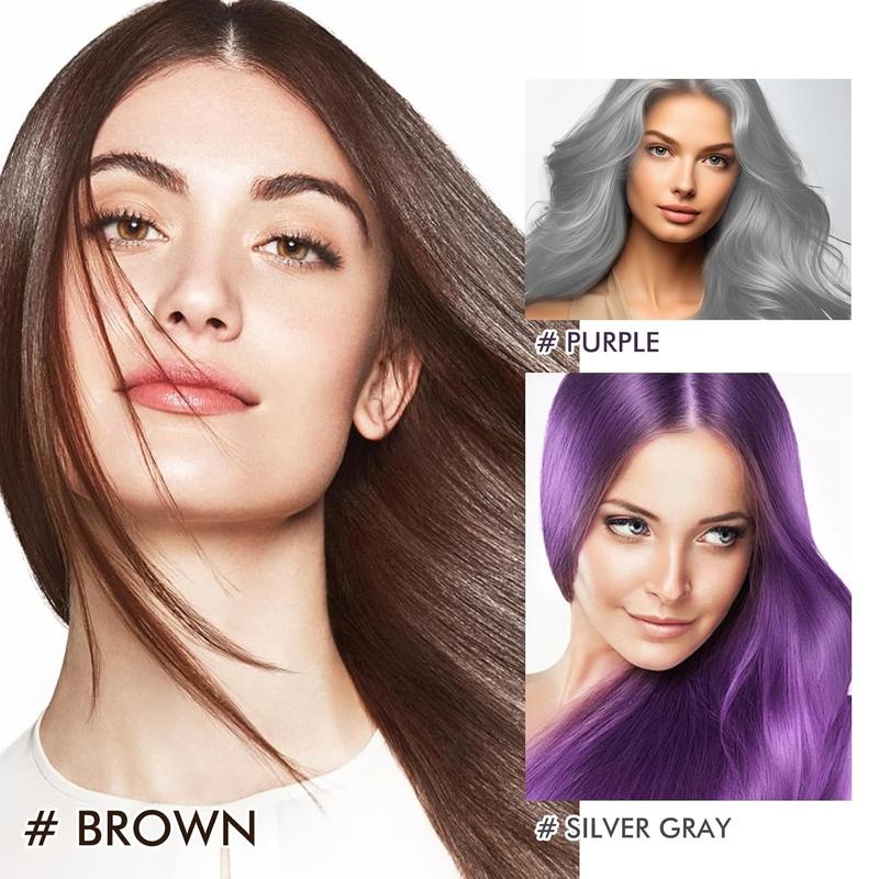 3-in-1 Natural Silver Gray Hair Dye Shampoo, 16.9 Fl Oz, Nourishing & Dyeing for Men Women Colors in Minutes, Easy to Use Haircare Salon