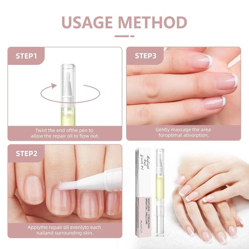 Nail Strengthening Oil, 2 Counts set Nail Care Oil, Nail Care Product for Women & Girls, Nail Art & Nail Care Product for Daily Use, Christmas Gift