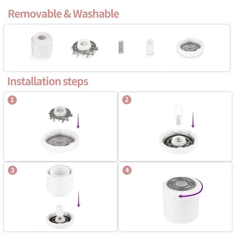 4 in 1 Electric Eyebrow Trimmer, 1 Box Rechargeable Waterproof Eyebrow Shaver & Accessories, Multifunctional Hair Removal Tool for Women, Christmas