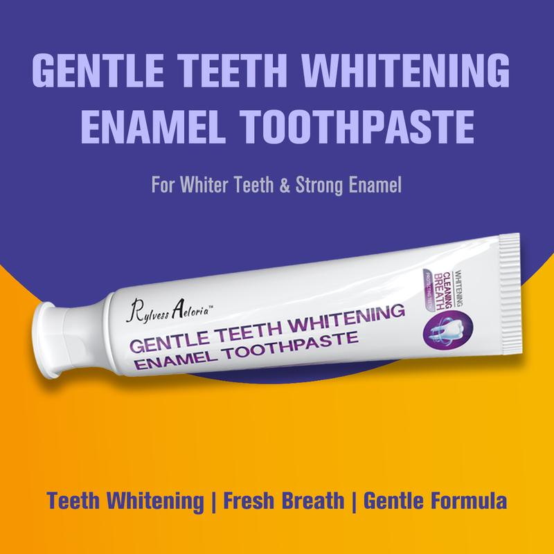 Gentle Teeth Whitening Enamel Toothpaste, Deep Stain Removal, Fresh Breath, Non-Irritating, Advanced Whitening for Sensitive Teeth, Latest Oral Care