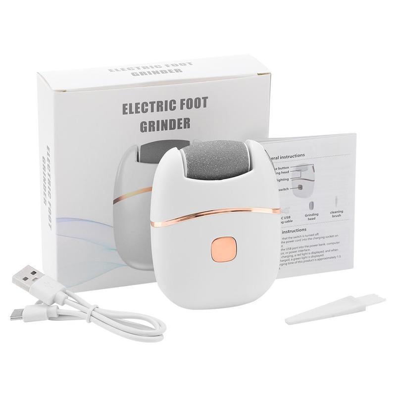 Electric Foot File, 1 Box Rechargeable Foot Callus Remover, 2 Speed Adjustment Foot File Tool, Professional Pedicure Tool for Home & Salon Use