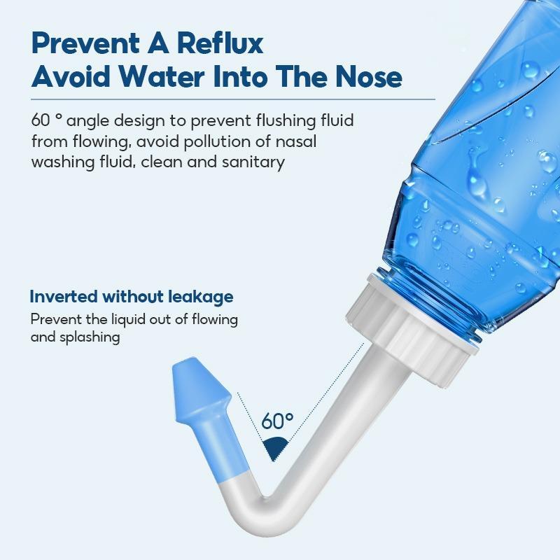 330ml Nasal Rinser Bottle, 1 Set Large Capacity Deep Cleaning Nasal Rinser, Non-spill Anti-slip Nasal Rinser Bottle, Nasal Cleaning Supplies