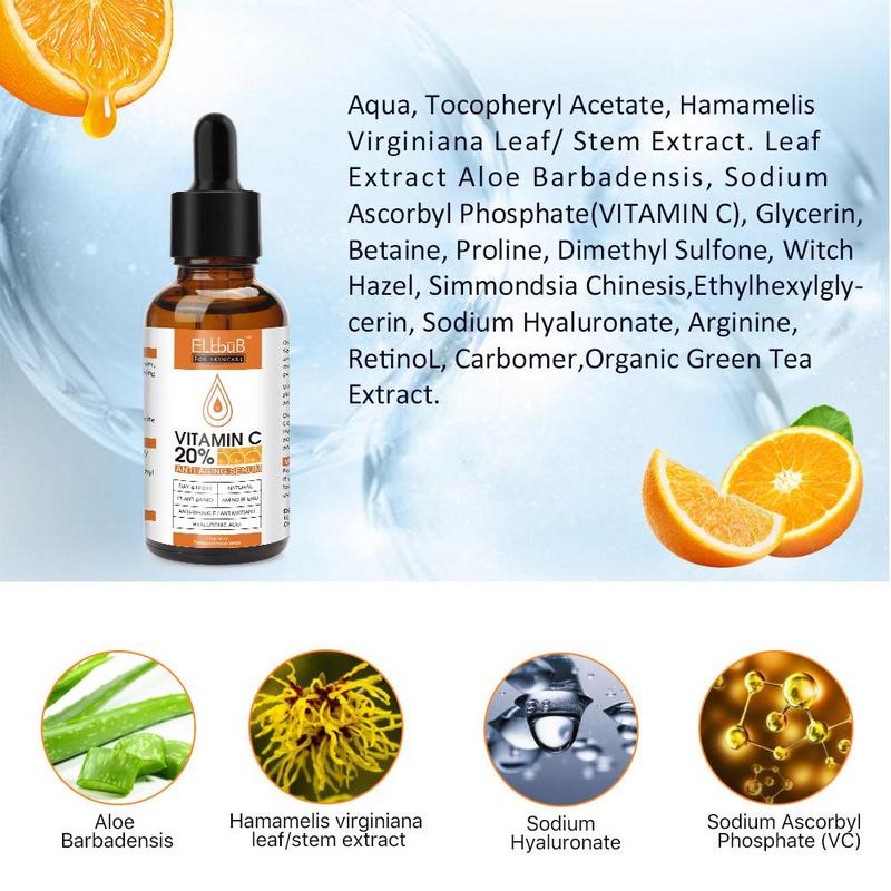 Vitamin C Serum, 2 Counts set Moisturizing & Hydrating Facial Serum, Skin Care Product for Women & Men Daily Use