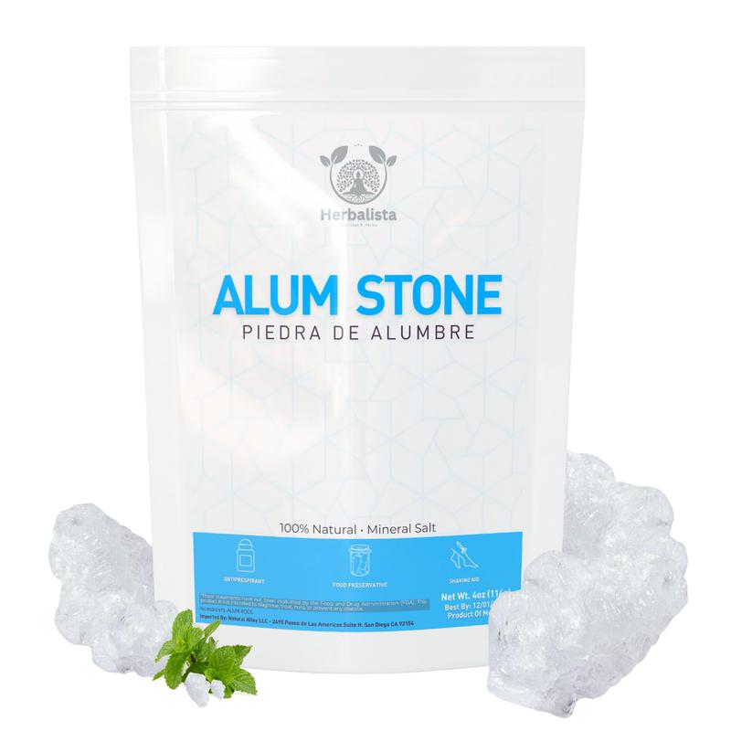 Premium Large Alum Stone 4 oz (114g) - Natural Crystal Body Care & Healing | Multi-Purpose Shaving Stone for Skin Care & Healing | Piedra de Alumbre
