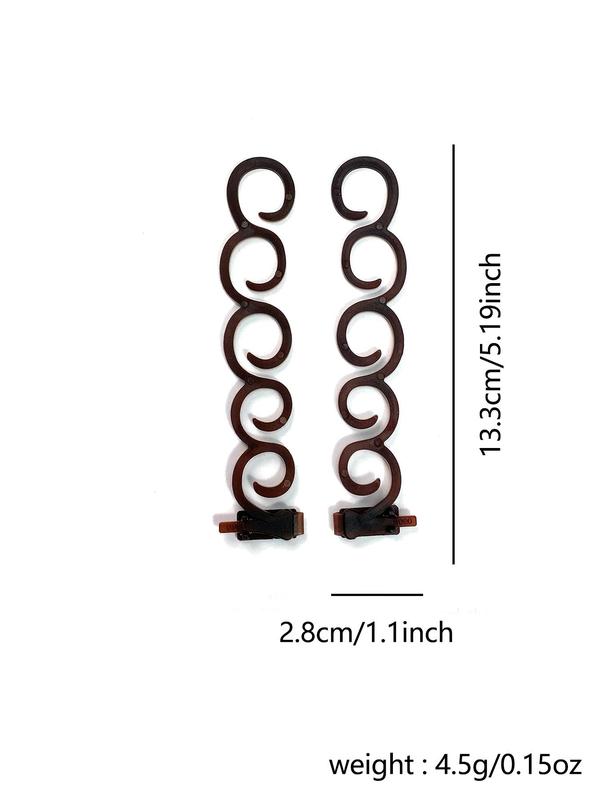 2pcs Plastic Twist Braider, Hair Braiding Tool, Professional Hair Styling Tool Set, Casual Simple Daily Outdoor Hair Accessories for Women