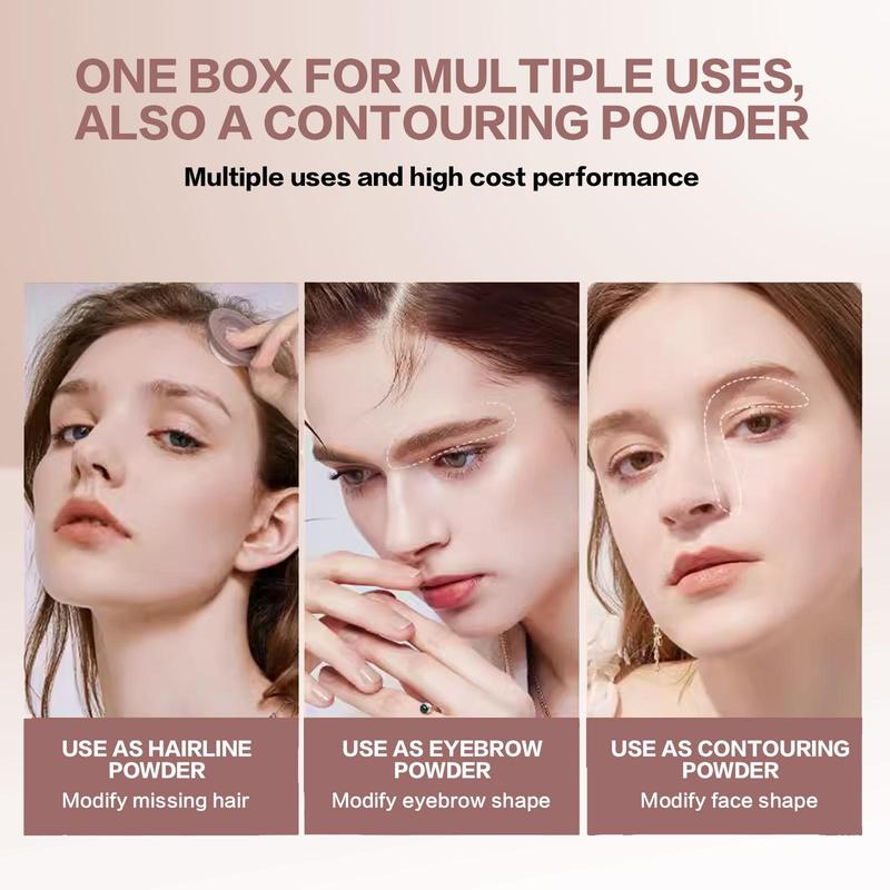 Hair Line Shading Powder, Waterproof Hairline Powder, Natural Hairline Covering Powder, Professional Hair Styling Powder for Women & Girls