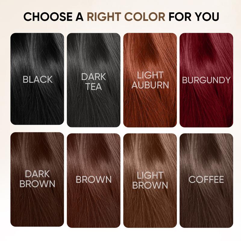 FARNDU-Hair Dye Shampoo(Buy 1 Get 7), Gray Hair Coverage, 3 in 1 (+Shampoo+Conditioner), Multiple Colors Available, 10 Mins Hair Color, Glossy and bright, For Men & Women, Long Lasting, Plant extracts, Fruity aroma Ammonia-Free Mild (400 mL)-Light Auburn
