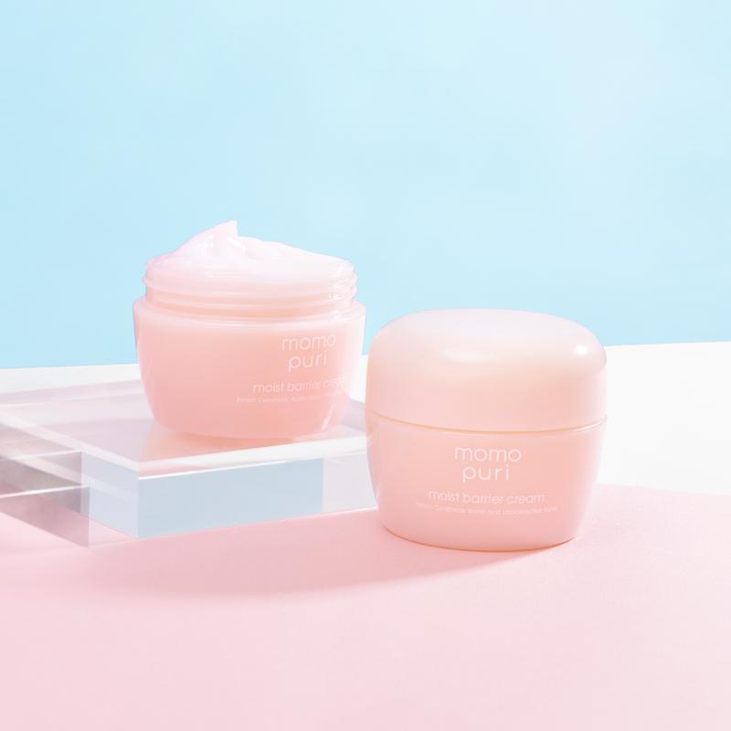 BCL - Momo Puri Moist Barrier Cream 80ml  | REPLENISH SKIN BARRIER WITH JAPANESE PEACH CERAMIDE WATER, MADE IN JAPAN