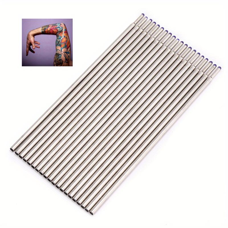 20pcs Microblading Skin Marker Pen Refills - Stainless Steel, Precision Positioning & Marking for Tattooing and Piercing, Blue