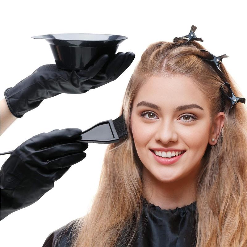 17pcs Professional Hair Dyeing Kit, Barbershop-specific Tool, Salon-quality Hair Dyeing Bowl & Black Brushes Set