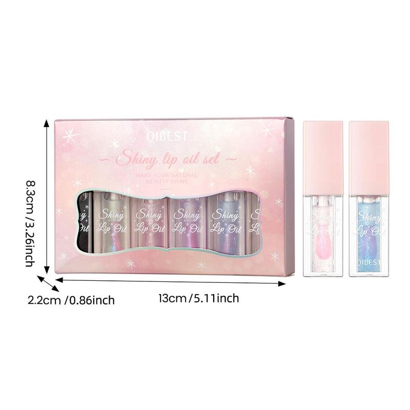 Color Changing Lip Gloss Set, 6 Counts set Moisturizing Lip Stick, Mirror Glossy Lip Glaze, Plumping Lip Stain for Girls & Women, Lip Makeup Products, Gift for Girlfriend
