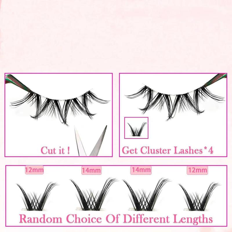 Fluffy False Eyelashes, 7 Pairs Faux Cluster Lashes, Natural Curling Eye Makeup Strip Lashes, Full Volume Eyelash for Lashes Extensions, Trending Products