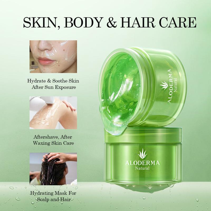 ALODERMA Pure Organic Aloe Vera Gel Made within 12 Hours of Harvest for Face, Body, Scalp, & Hair - Soothing Hydrating Aloe Gel, 7oz Gentle Skincare