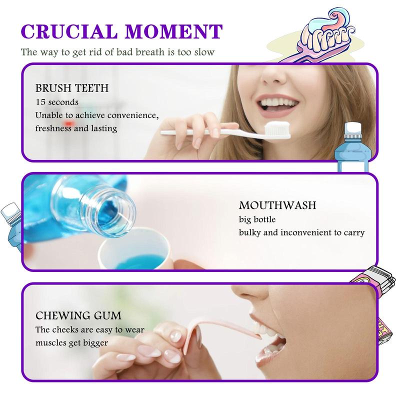 Portable Oral Spray, 2 Boxes Natural Extracts Mouth Freshening Spray, Oral Care Product for Men & Women, Daily Oral Care Product, Christmas Gift