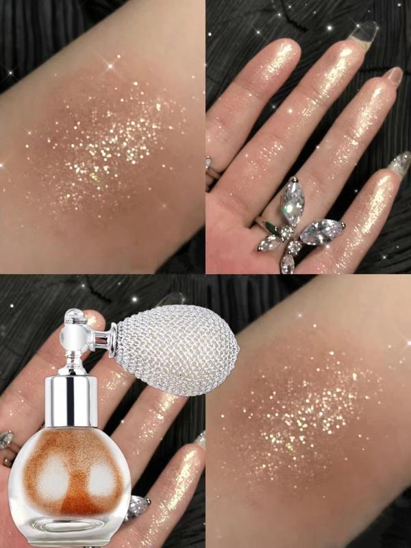 Highlighter Powder Spray,Glitter High Gloss Powder,Shimmer Sparkle Powder Makeup Spray, for Face Body Cosmetic