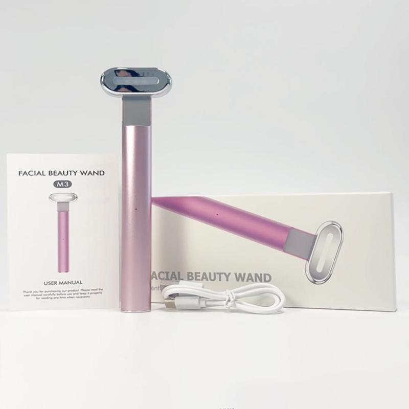 Facial Beauty Wand, 1 Box 7 Colors LED Facial Massager for Around Eyes, Face and Neck, Skin Care Tool for Home Use, Gift for Women