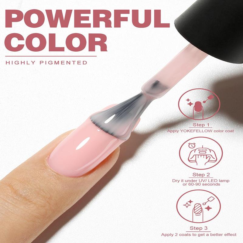 Jelly Gel Nail Polish, 1 Count Long Lasting Soak Off Gel Polish, UV LED Nail Lamp Cure for Nail Art DIY Gift for Women