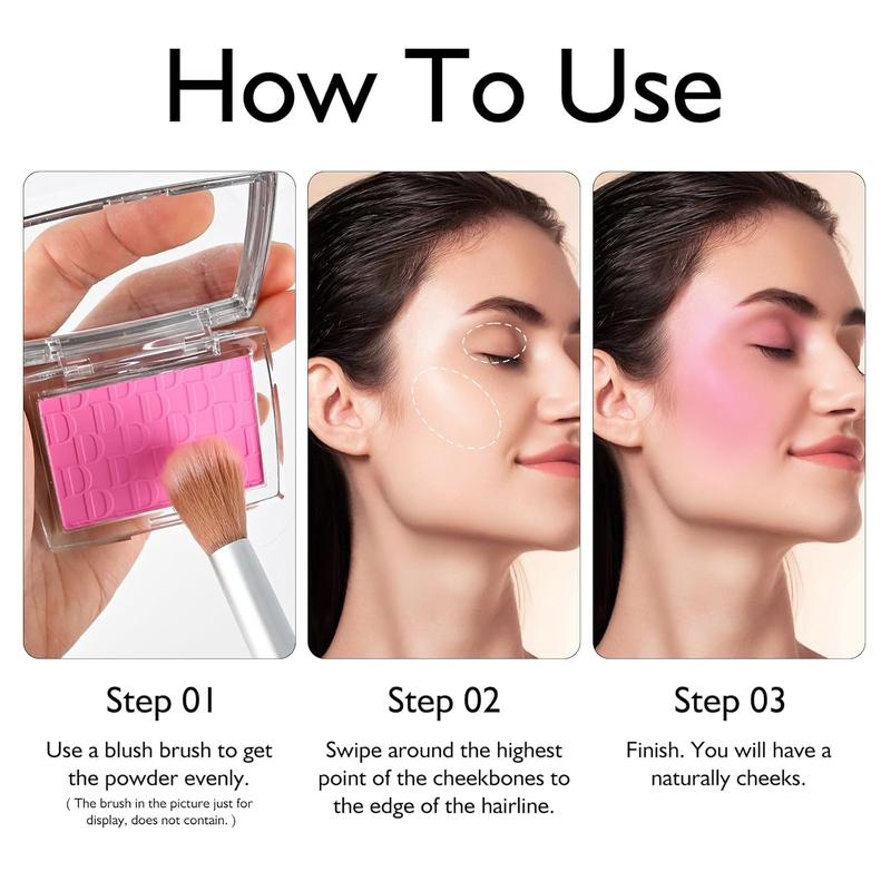 Trending Powder Blush! Radiant Glow Face Blusher. Blendable Formula. Lasting Moisturizing. Ultra Fine Lightweight Texture. Cherry Color. Beauty Must-Have for 2024. On-Trend Blush for a Gorgeous Look.