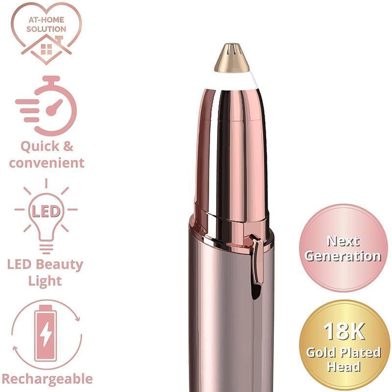 Portable Electric Eyebrow Shaver, USB Rechargeable Eyebrow Trimmer, Painless Eyebrow Shaver for Lips, Body, Arms, Beard, Fine Hair and Chin, Christmas Gift
