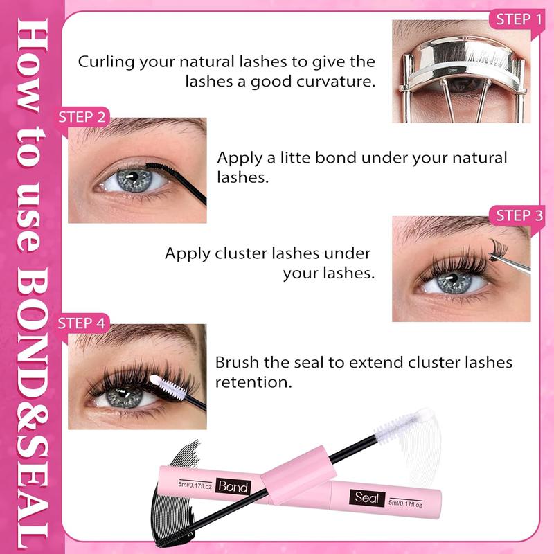 Individual False Eyelashes Kit, 640pcs box Natural Look Eyelash Extensions, Self Grafting Curl Eyelashes, Eye Makeup Enhancement False Eyelashes for Women