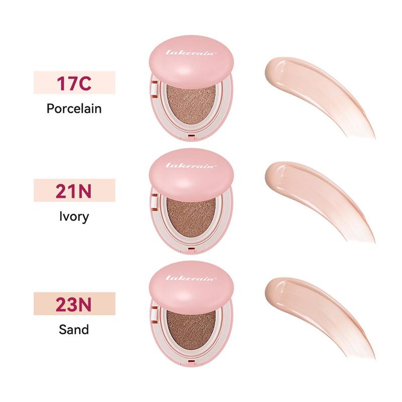 Long Lasting Air Cushion Foundation, Natural Lightweight Foundation, Moisturizing Full Coverage Flawless Makeup Cream, Makeup Product for Women & Girls