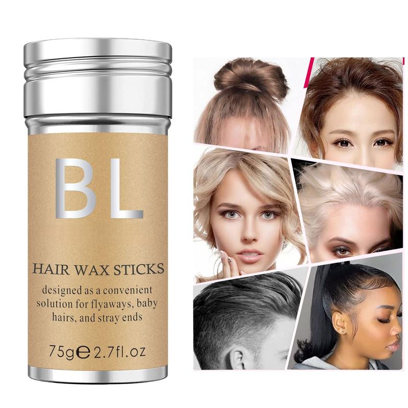 Hair Wax Stick & Slick Back Styling Kit - 4-Pack for Flyaways, Edges, & Wigs. Includes Edge Brush, Teasing Brush, & Rat Tail Comb. Perfect for Kids & Women. Stylish & Easy to Use!