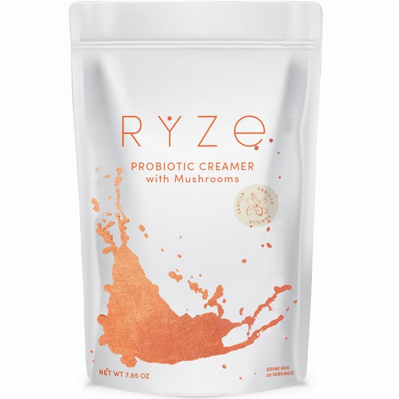 RYZE Probiotic Creamer with 6 Superfood Mushrooms & 1 Billion CFUs of Probiotics
