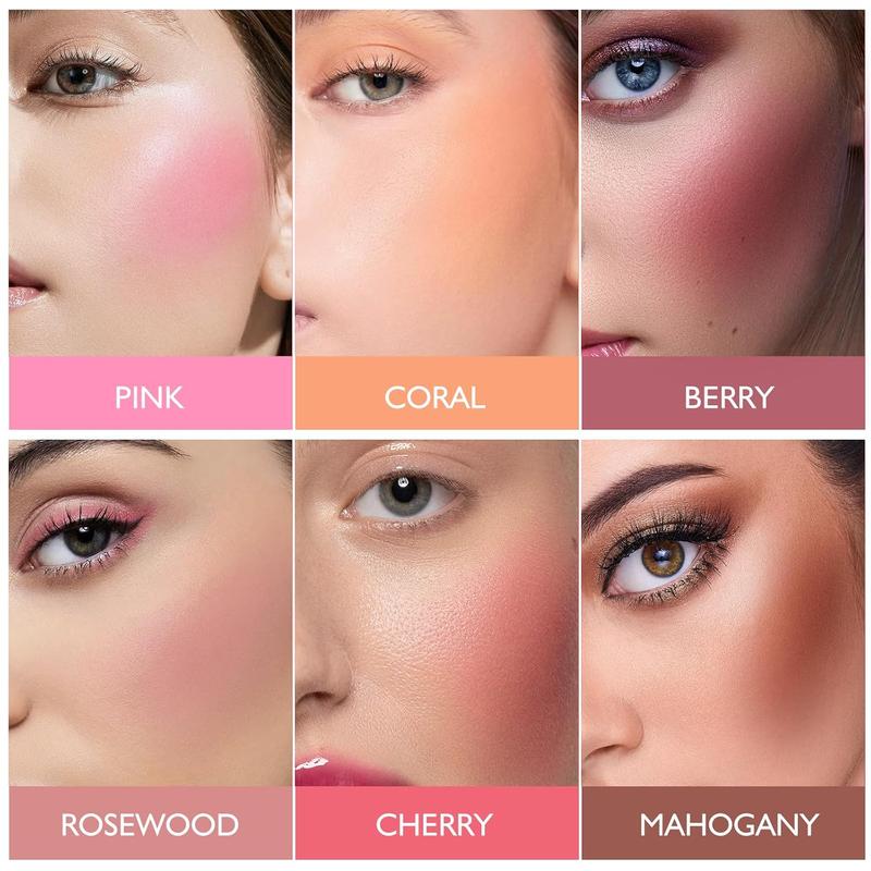 Trending Powder Blush! Radiant Glow Face Blusher. Blendable Formula. Lasting Moisturizing. Ultra Fine Lightweight Texture. Cherry Color. Beauty Must-Have for 2024. On-Trend Blush for a Gorgeous Look.