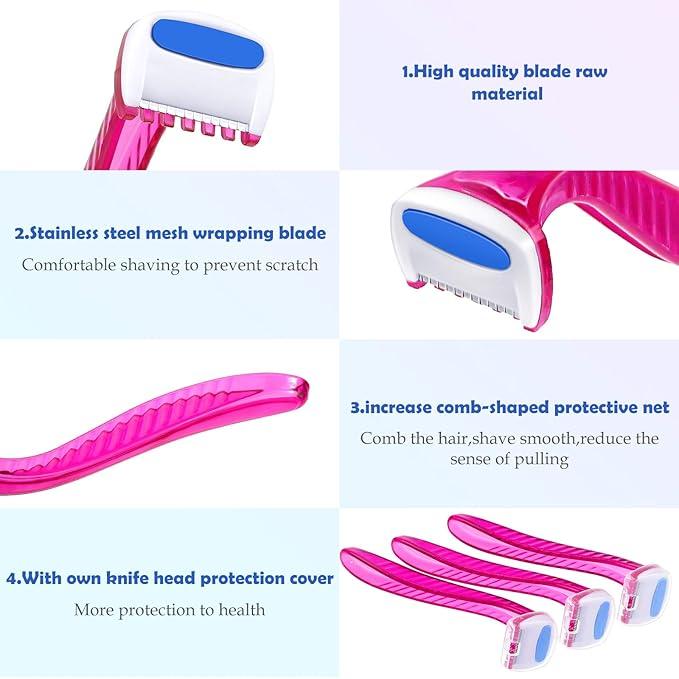 T-shaped Bikini Shaver for Women, Durable Travel Accessories , Bikini Body Trimmer Beauty tools Body Care Wax sensitive formula   Comfort Cosmetic