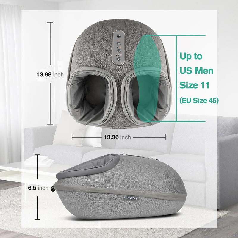 Medcursor Shiatsu Foot Massager Machine with Heat, Shiatsu Deep Kneading, Delivers Relief for Tired Muscles and Plantar Comfort Relaxing Relaxing
