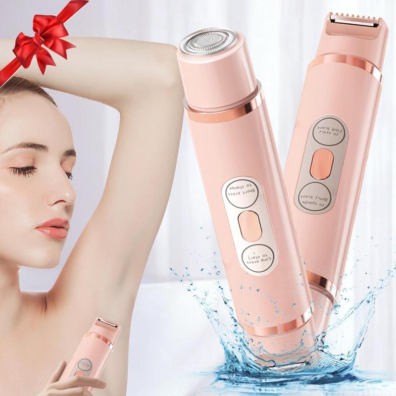 2 in 1 Electric Shaver for Women, 1 Box Professional Rechargeable Electric Shaver, Wet and Dry Use Body Trimmer for Home & Travel