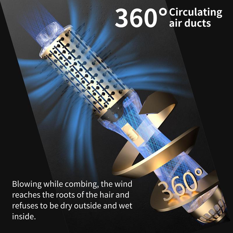 Hot Air Brush, 1 Count 4-in-1 Hair Styler and Volumizer for Drying & Straightening & Curling & Volumizing, Hairdressing Tool for Women & Men