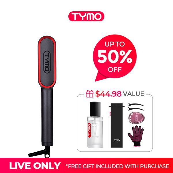 TYMO Ring Plus Ionic Hair Straightener Brush & Hair Oil - Compacted Wave Curling Iron for Easy Comfort Styling hair