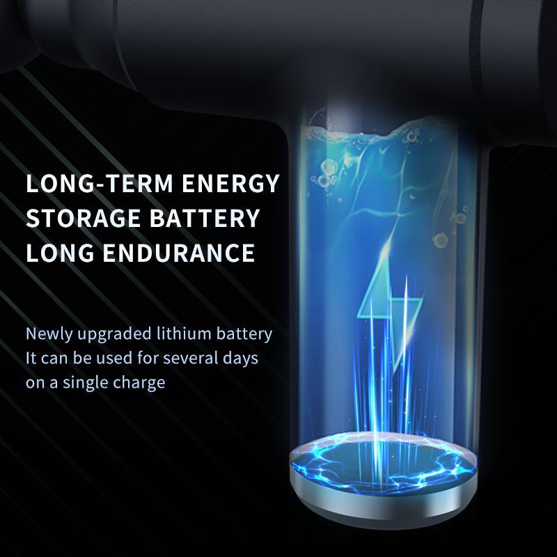 Rechargeable 32-speed LCD Massager, Deep Tissue Impact Electric Muscle Massager for Full Body Muscle Massage