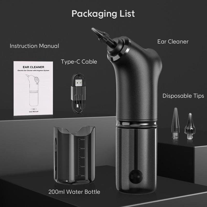 Electric Ear Cleaner Kit, 1 Set Portable USB Charging Earwax Removal Kit, Multifunctional Ear Cleansing Tool, Cordless Ear Cleaner, Gentle Ear Cleaning Machine, Body Care Products