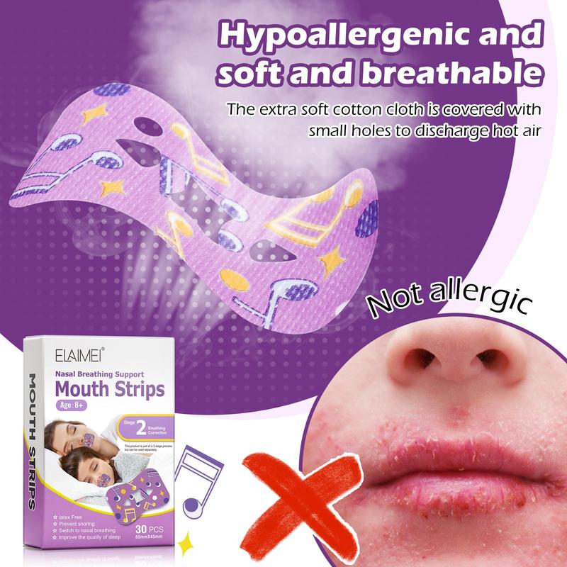 Sleep Breathing Closed Mouth Patch, 2 Boxes Mouth Strips for Prevents Snoring, Drooling, and Sleep Talking, Suitable for Adults and Children
