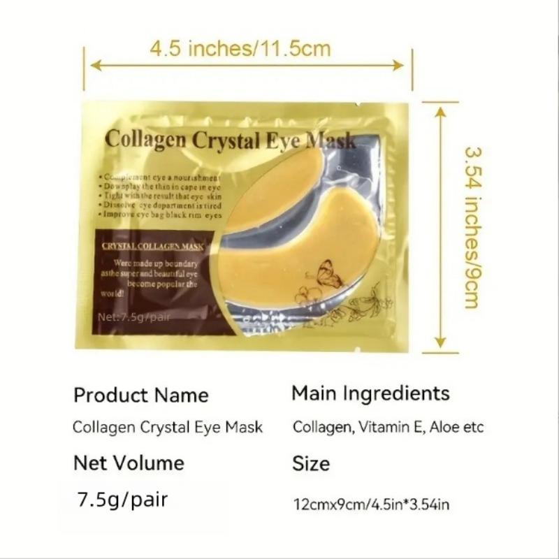 Collagen Crystal Eye Mask, 5 Counts 10pcs Eye Care Product For Supplementing Eye Nutrition & Downplaying Fine Lines Around The Eyes