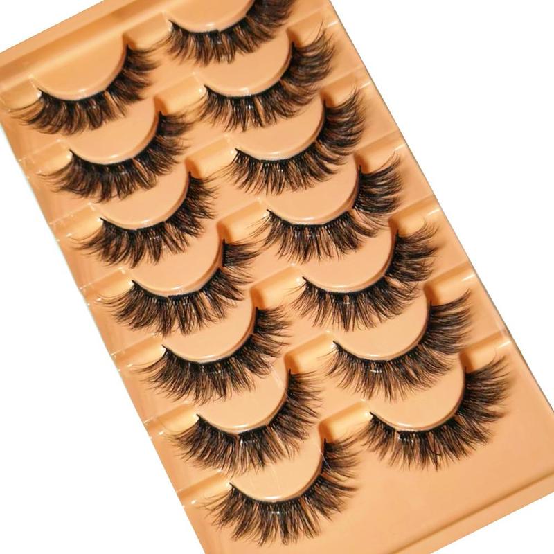 Natural Cluster Lashes, 7 Pairs D Curl Eyelash Extensions, Wispy Individual Lashes, False Eyelashes, DIY Lash Extensions, Lashes Cluster Kit, Eyelashes Clusters, Lashes Strips, Eyelash Extensions Kit