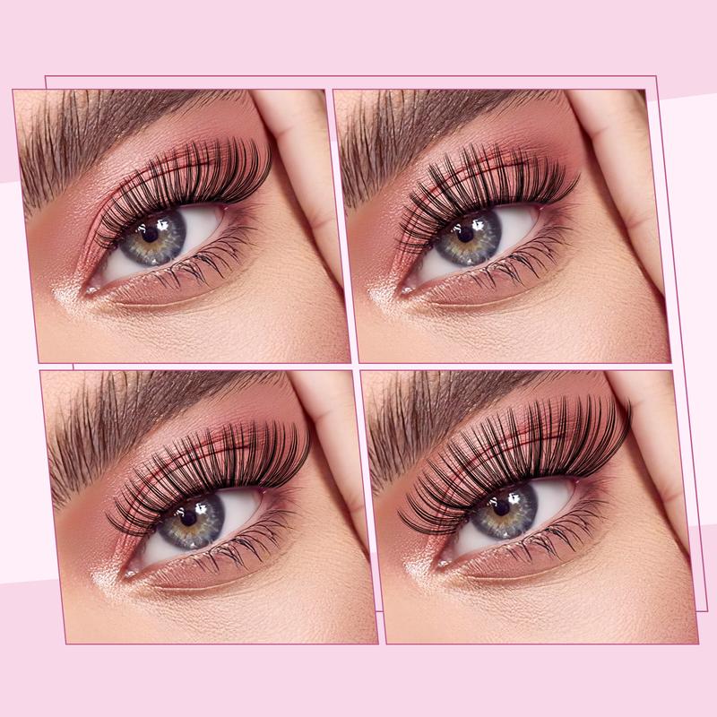 UILULU DIY  Extension Kit Individual  Cluster D Curl Eyelash Set (0.07D-9-16MM Kit）