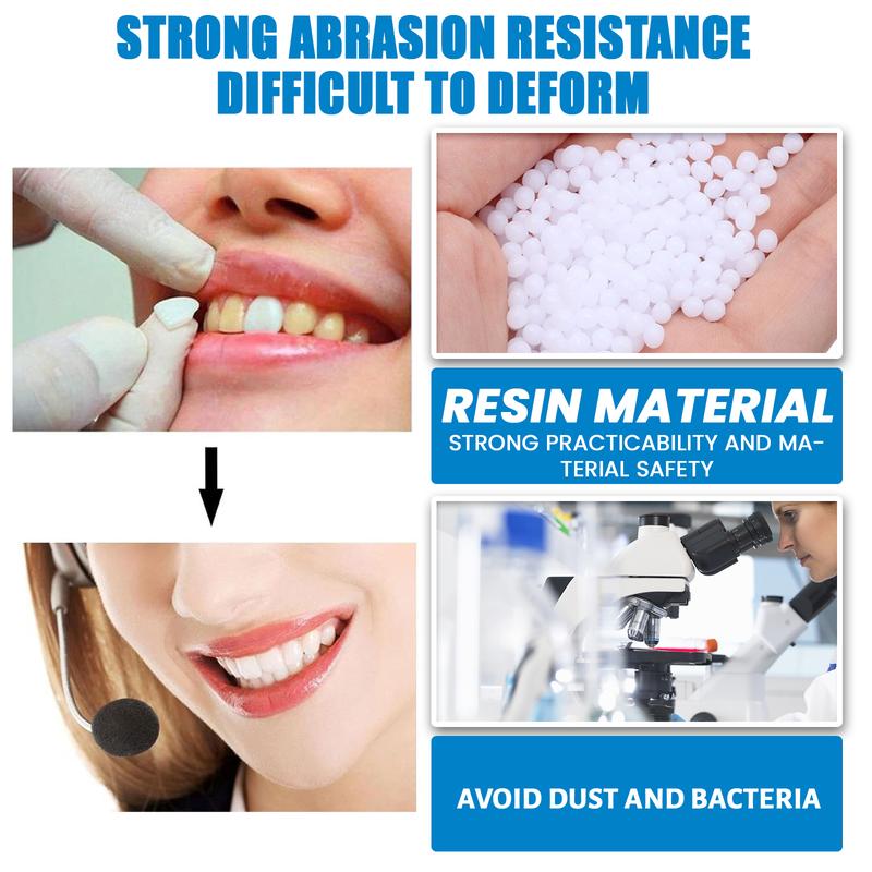 Dental Repair Denture Repair Beads,Tweezers,Dental Pick,Dental Tools for Fixing Filling Missing Broken Tooth Moldable Fake Teeth