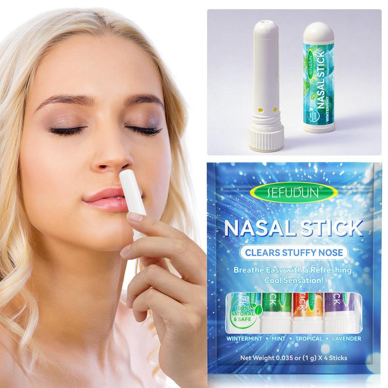 Nasal Stick, 4 Counts bag Refreshing Nasal Suction Stick, Quick Refreshment, Easy To Carry, Prevents Sleep, and Breathes Fresh Air