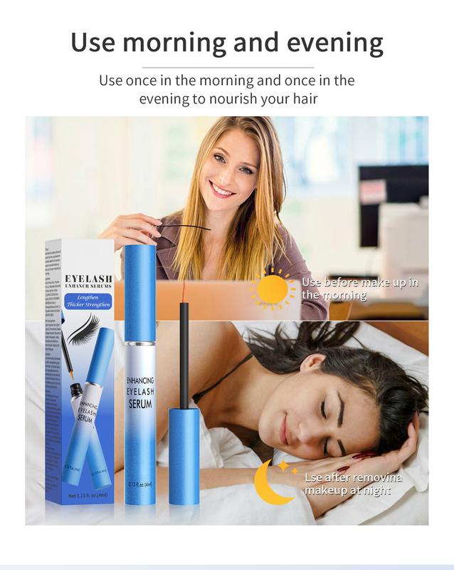 Lash Serum for Eyelash & Eyebrow Growth, 4ml Rapid Eyelash Growth Enhancing Serum, Lash & Brow Enhancer for Growing Fuller, Longer, Thicker, Healthier Lashes & Brows
