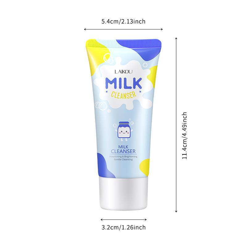 Milk Essence Hydrating Soothing Facial Cleanser, Deep Cleansing Face Cleanser, Comfort Gentle Exfoliating Pores Clean Facial Wash, Facial Foaming Face Wash
