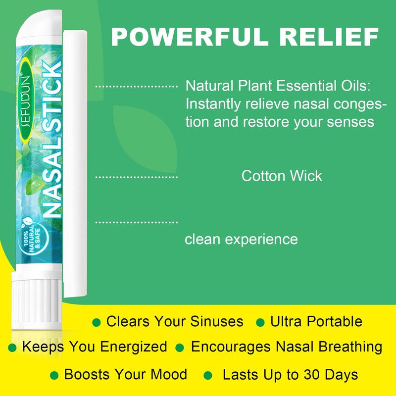Nasal Stick, 4 Counts bag Refreshing Nasal Suction Stick, Quick Refreshment, Easy To Carry, Prevents Sleep, and Breathes Fresh Air