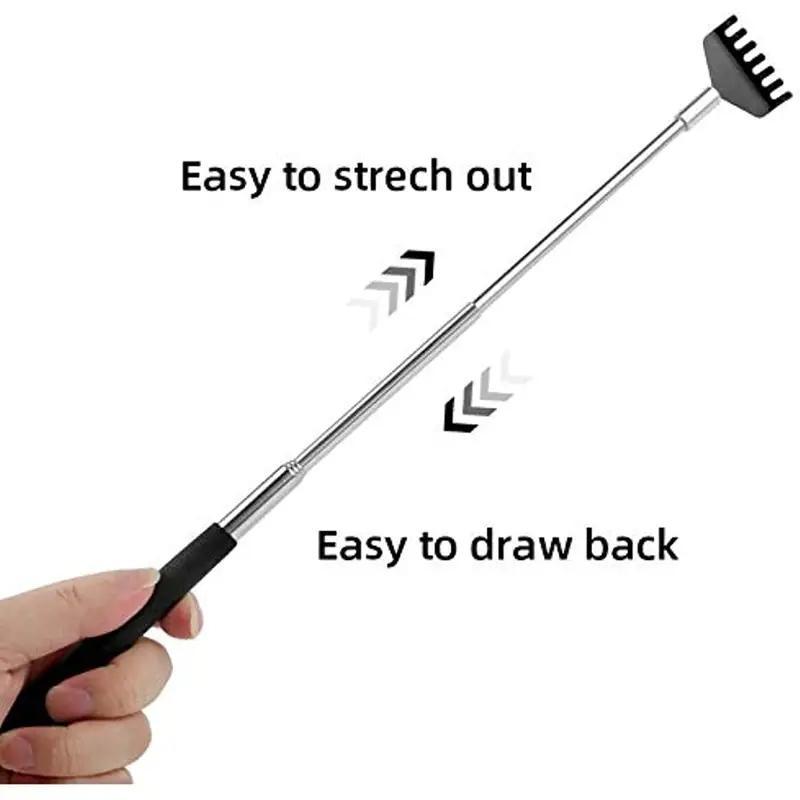 Retractable Back Scratcher, 2pcs set Stainless Steel Back Massage Tool, Back Scratcher Extendable, Household Massage Tool