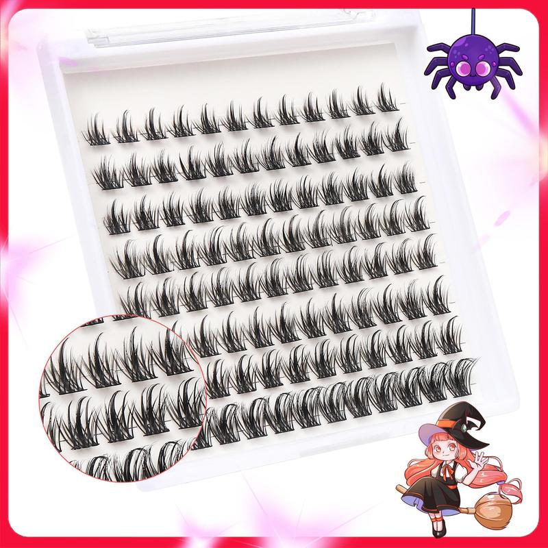 DIY Eyelash Extensions Kit, 96pcs Lash Clusters, Wispy False Eyelashes, C D Curl Individual Lash Extensions, 8-16mm Mega Fluffy Eyelash Clusters for Summer Back To School Gifts, Christmas Gift