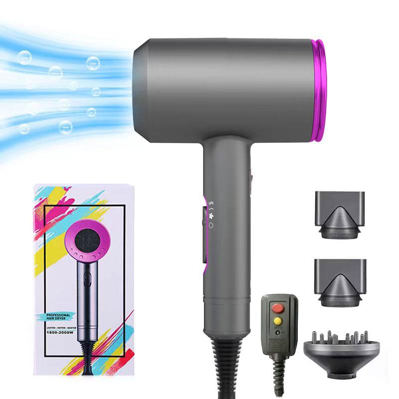 Polycom-Hair Dryer, 2000W Professional Ionic Hair Dryer With Diffuser And Nozzles, Powerful Blow Dryer For Fast Drying, Compact & Lightweight Travel Portable  Holiday Gift affordable blowdryer speed blowdryer Buy this product and get a free comb!