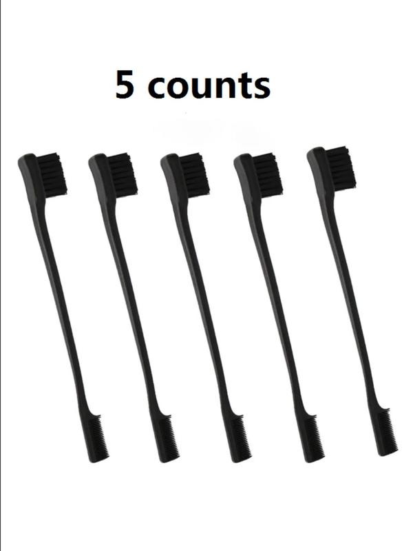 Double-sided  Edge & Back Brushing (5pcs), Hair Styling Brush, Professional Hair Styling Tool for Women & Girls