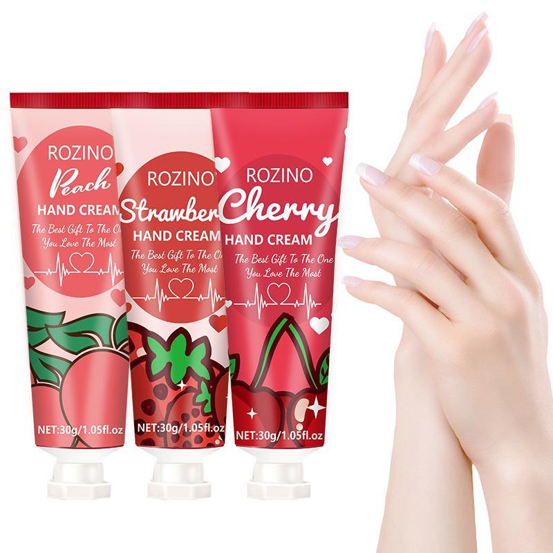 Fruit Moisturizing Hand Cream, 3pcs set Hand Lotion For Dry Skin, Hand Care Product For Women & Girls